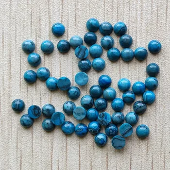 Debelo 50pcs/veliko 2019 moda naravnega kamna modra oniks krog cab chrysoprase biseri 4 mm za nakit, izdelava brezplačna dostava