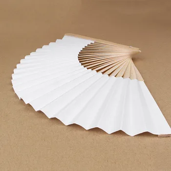 Zložljivi Ročni Papir Fan Svate Darilo Bela Mini Fan Strani Kitajski Strani Papirja Navijači Diy Slikarstvo Navijači Obrti Dekor Ponudbe