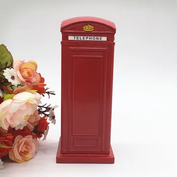 15 cm Darilo Rojstni dan, Novo Leto, Darila Klasičnih London Rdeče Telefonske Govorilnice Presence Banka Poštna Denar Varno Pot Kovanca Banke Denar Polje