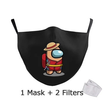 Dihanje in stroj Med nami natisnjeni otrok bombaž masko za enkratno uporabo PM2.5 filter masko za prah
