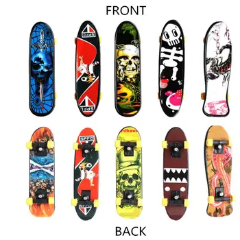 15pcs Kul Lobanje FingerBoard Mini Skateboard Otrok Igrača Stranka Korist Darilo