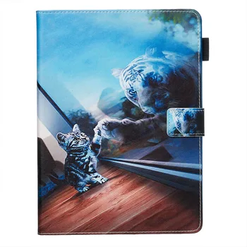 Ohišje Za Samsung Galaxy Tab 10.5 2019 SM-T720 SM-T725 T720 Kritje Funda Moda Živali panda Silikonski PU Usnje Stojalo Kože Coque