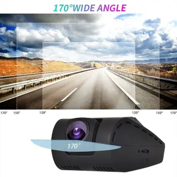Wifi Avto DVR Kamera ADAS Dash Cam Z G-senzor, 1080P HD Night Vision 170 stopnja širokokotni Android USB Video Snemalnik