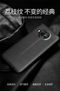 Ohišje Za Xiaomi Mi 10T Lite Mi10T Kritje Pu Usnjena torbica Za Xiaomi Mi 10i 5G Mi10i Mehki Silikon Tpu Ogljikovih Vlaken Odbijača coque