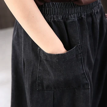Ženske traper hlače visoko pasu harem kavbojke Plus velikost moda hlače, Hlače Z Žep mujer pantalones