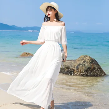 2020 Novo chao xian Pravljice Obleko Barva Amazon Poletje Hujšanje Slim Plaža Krilo ženska Oblačila Obleko