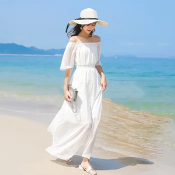 2020 Novo chao xian Pravljice Obleko Barva Amazon Poletje Hujšanje Slim Plaža Krilo ženska Oblačila Obleko