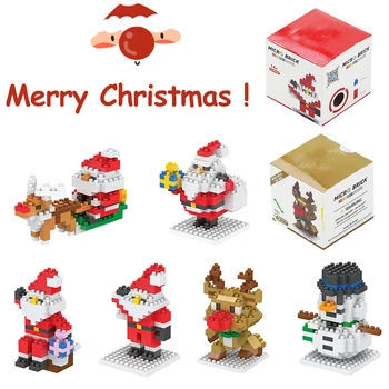 6 Modelov Božič Drobnih Delcev, Gradnikov Opeke Mini Diamond Blocks Znanih Igrač Izobraževalne Igrače Za Xmas Darila Za Rojstni Dan