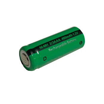 10pcs 2/3 aaa baterije 400mah 1,2 v nimh 2 3 aaa baterije za ponovno polnjenje ravno top za sončne svetlobe igrače