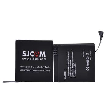 2PC 1000mAh Original SJCAM SJ6 Akumulatorsko Baterijo Fotoaparata + LED 3-Reže USB Polnilec za SJCAM SJ6 Legenda Akcijskega Športna Kamera