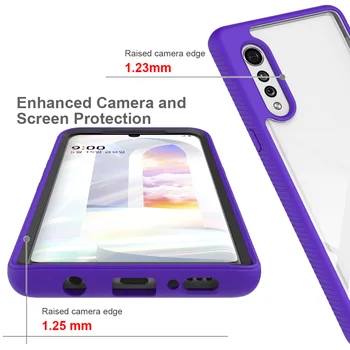 Shockproof Primeru Telefon Za LG K92 5G ŽAMET G9 Stylo 6 Q51 Q510 k51 Odražajo Primerih Barva Oklep Jasno PC Hrbtni Pokrovček Fundas