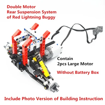 MOC Tehnika deli Formula Off Road Vozila Dvojno Motornih Neodvisno Zadnje Vzmetenje Sistem združljiv z lego igrača za fante