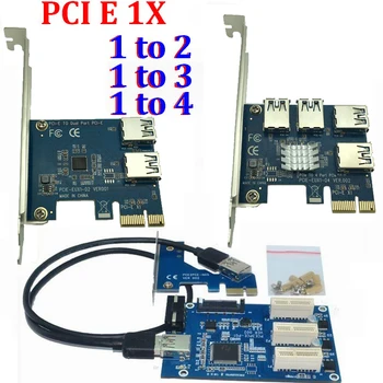 PCI E 1 do 3 PCI express 1X reže Riser Card Mini ITX za zunanje 3 PCI-E slot adapter PCIe Vrata Multiplikator Kartico VER005 1X 16