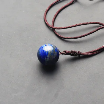 Vroče prodajo!!!!!Naravna modra lapis mini crystal ball meditacija čakro, biser obesek kot Božično darilo