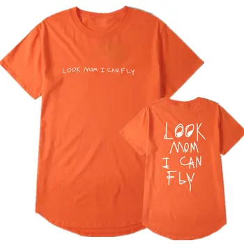 Poglej, mama, sem lahko letijo Majica Fashion Hip Hop Travis Scott Moški Ženske Travis Scotts Harajuku T-Majice, Tiskanje Tees Vrhovi majica s kratkimi rokavi moški