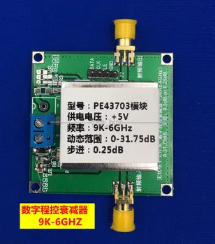 PE43703 Programabilni Digitalni Korak Attenuator Modul 9K~6GHz 0.25 dB za 31.75 dB dc 5v