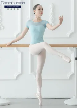 Novi balet ples praksi oblačila in telo očesa obleko žensk kratka sleeved telo obleke s kratkimi rokavi in odraslih telovadnici obleke