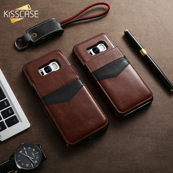 KISSCASE S8 S9 S10 S9 Plus Note10 Usnje Navpično Flip Primeru Za Samsung S10 Plus Zajema Primere, Reža za Kartico Coque S8 Plus S7 Etui