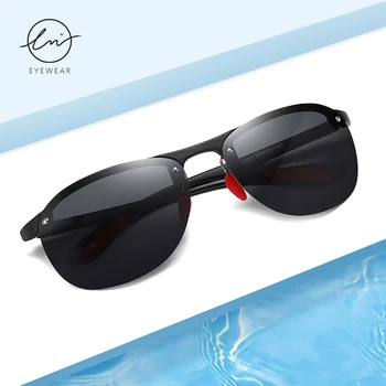 LM 2020 Rimless Ovalne Mens Polarizirana sončna Očala Ženske TR90 Material Okvirja Retro Anti-glare Vožnjo sončna Očala UV400 gafas mujer