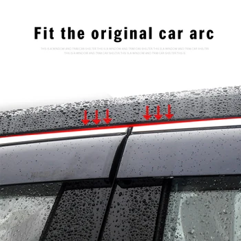 ABS 4pcs Dim okno avtomobila ščitniki Za Ford OZEMLJU 2019 avto sonce Dež Stražar Veter Ter Za JMC S300 4PCS