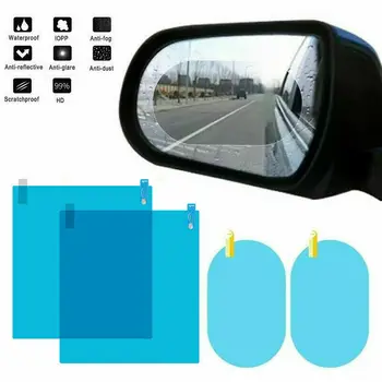 4pcs/Set Avto Rearview Mirror Strani okensko Steklo Anti-Fog Film Dežjem