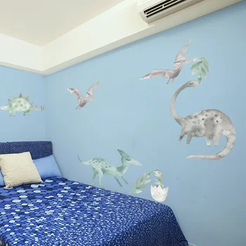 Conisi Risanka Dinozavri Wall Art Nalepke Živali Zidana DIY PVC Vinil Stenske Nalepke za Otroke, Otroci Fantje Spalnica Dekoracijo Doma