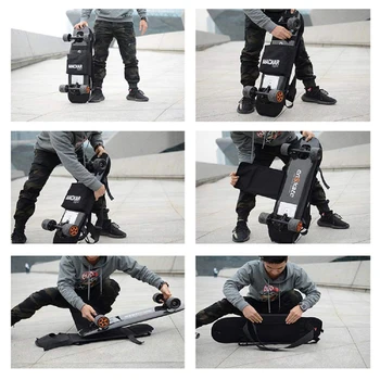 80*24*7 cm Električni Skateboard Nahrbtnik Dvojni Ramenski Rolka Deskanje Nahrbtnik Nastavljiv Plečetom Trak Vrečko Skate Board Bag