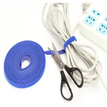 5 Metrov/rola Čarobno sponke najlon kabel kravato Širina 3 cm žice upravljanje vezicami 6 barv, da izberejo DIY