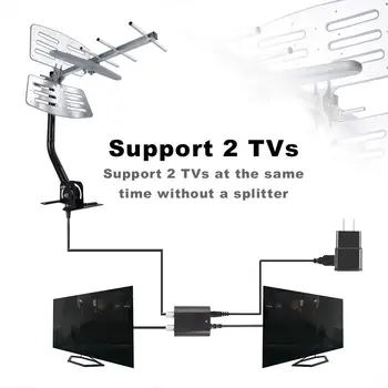 DVB T2 zunanja Notranja HDTV Antene Z Ojačan Signal Booster TV Sprejemnik 150 milj Razpon DVB-T2 4K antena za digitalni tv sprejemnik