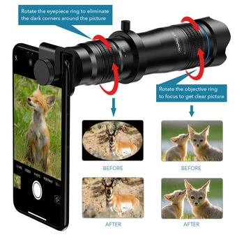 APEXEL 28x teleskop zoom objektiv oko s prenosnimi selfie stojalo za iPhone, Samsung druge pametne telefone, Potne Lov Šport