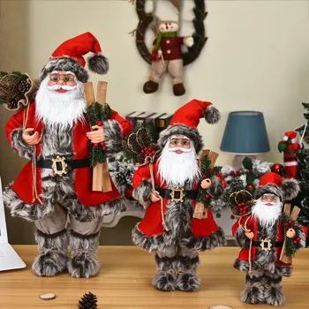 60 cm Santa Igrača Srečno Novo Leto 2021 Nov Božični Okraski, Santa Claus V Rdeče Darila za Otroke, Božični Okraski za Dom