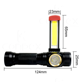 LED Svetilka Nepremočljiva 18650 baterijo Prenosni Kamp Svetloba, Bliskavica, lov Ultra Svetla Luč USB Polnilna baterijska Svetilka