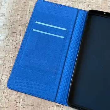 BOGATA ŠEF primeru z magnetom za Xiaomi Redmi 9C modra eko-usnja