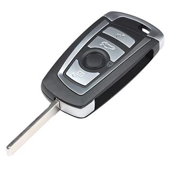 Keyecu EWS Spremenjen Flip Daljinski Ključ 4Button 315MHz/433MHz Z PCF7935AA ID44 Čip za BMW E38 E39 E46 M5 X3 X5 Z3 Z4 HU92 Rezilo