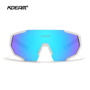 KDEAM Shatterproof TR90 Aktivno Polarizirana sončna Očala Moških Ultra-oprijem Gume Nos Večplastne Zrcalni Objektiv + Clear Leče KD0802