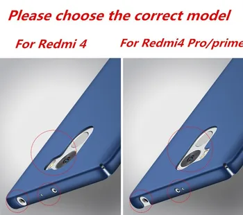 Za Xiaomi Redmi 4 pro Primeru, MSVII Za Xiaomi Redmi 4 Globalni Primeru Popolno Zaščito Motnega PC redmi 4pro prime Pribor Pokrov