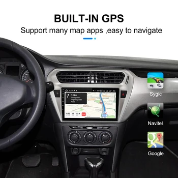 Avto Multimedijski Predvajalnik Za Peugeot 301 Citroen Elysee-2016 Android 10.0 Autoradio GPS Navigacija DVR Kamera, Stereo IPS RDS