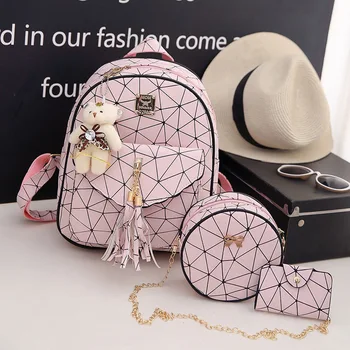 L&L Stilsko ženske torbe 3PCS Novo šolsko luksuzni torba nastavite Nepremočljiva bagpack primarni Crossbody vrečke za najstnice