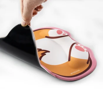 EXCO 3D Srčkan Mouse Pad z Zapestje Ostali Corgi Rit Gaming Mousepad Zapestje Podporo Ergonomska Igralec Silikonski Gel Miško Mat 270*225mm