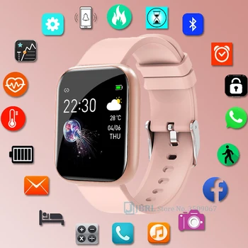 Šport Silikonski Pametno Gledati Ženske Moški Smartwatch Za Android IOS Nepremočljiva Fitnes Tracker Bluetooth Elektronika Pametna Ura