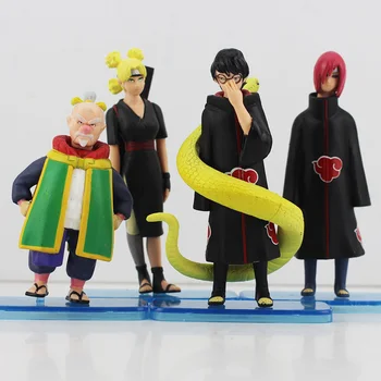 4pcs/set Naruto Uzumaki Ohnoki Nagato Yakushi Kabuto Temari PVC Dejanje Slika Lutke
