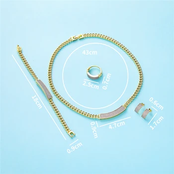 2021 JAN nov design Caftan poročni nakit set za ženske, modni nakit set bakra visoke kakovosti nakit set