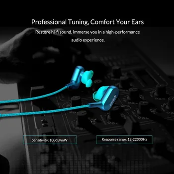 ORICO Magnetni Nepremočljiva Šport Bas Brezžične Bluetooth Slušalke Vgrajen Mikrofon s Hi-fi Čepkov za iPhone, Pametni Telefon xiaomi PC