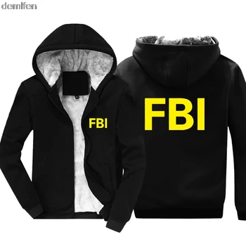 Novi Akademiji FBI Quantico v Virginiji Hoodie Moških Bombaž Plašč Toplo Zimsko Jakno Hooded Majica