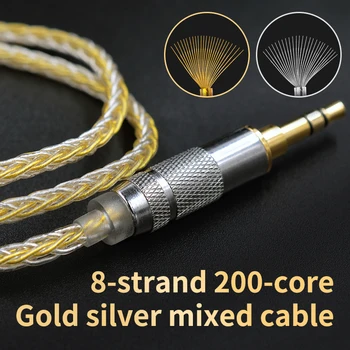 KZ Prvotnega Zlato s Silver Plated Nadgradnjo Kabel, Slušalke Žice za ZS10 ZST X AS16 AS10 AS06 ZSN Pin C B MMCX za Shure KZ CCA