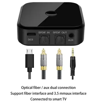 Bluetooth 5.0 HD Audio Oddajnik Sprejemnik Podpira 3.5 mm AUX SPDIF Digitalni TV, Brezžični Adapter Za TV box slušalke