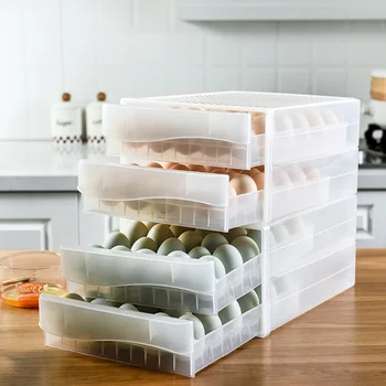 Kuhinja hladilnik jajce polje dvojni predal jajce polje jajce rack pregleden proti trčenju plastični jajce polje