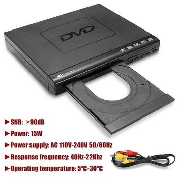 Nov Prihod HD VCD, CD Predvajalnik Mini Prenosni Gospodinjstvo, Glasba Disk Igralci KRALJESTVU Vtič Z Daljinskim upravljalnikom Za Dom