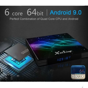 X88 Kralj S922X 4GB DDR4 RAM 128GB ROM 1000M LAN 5G WIFI Bluetooth Android 5.0 9.0 4K VP9 H. 265 TV Box(EU Vtič)