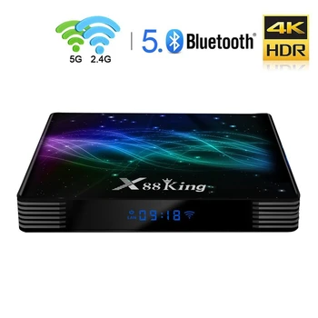 X88 Kralj S922X 4GB DDR4 RAM 128GB ROM 1000M LAN 5G WIFI Bluetooth Android 5.0 9.0 4K VP9 H. 265 TV Box(EU Vtič)